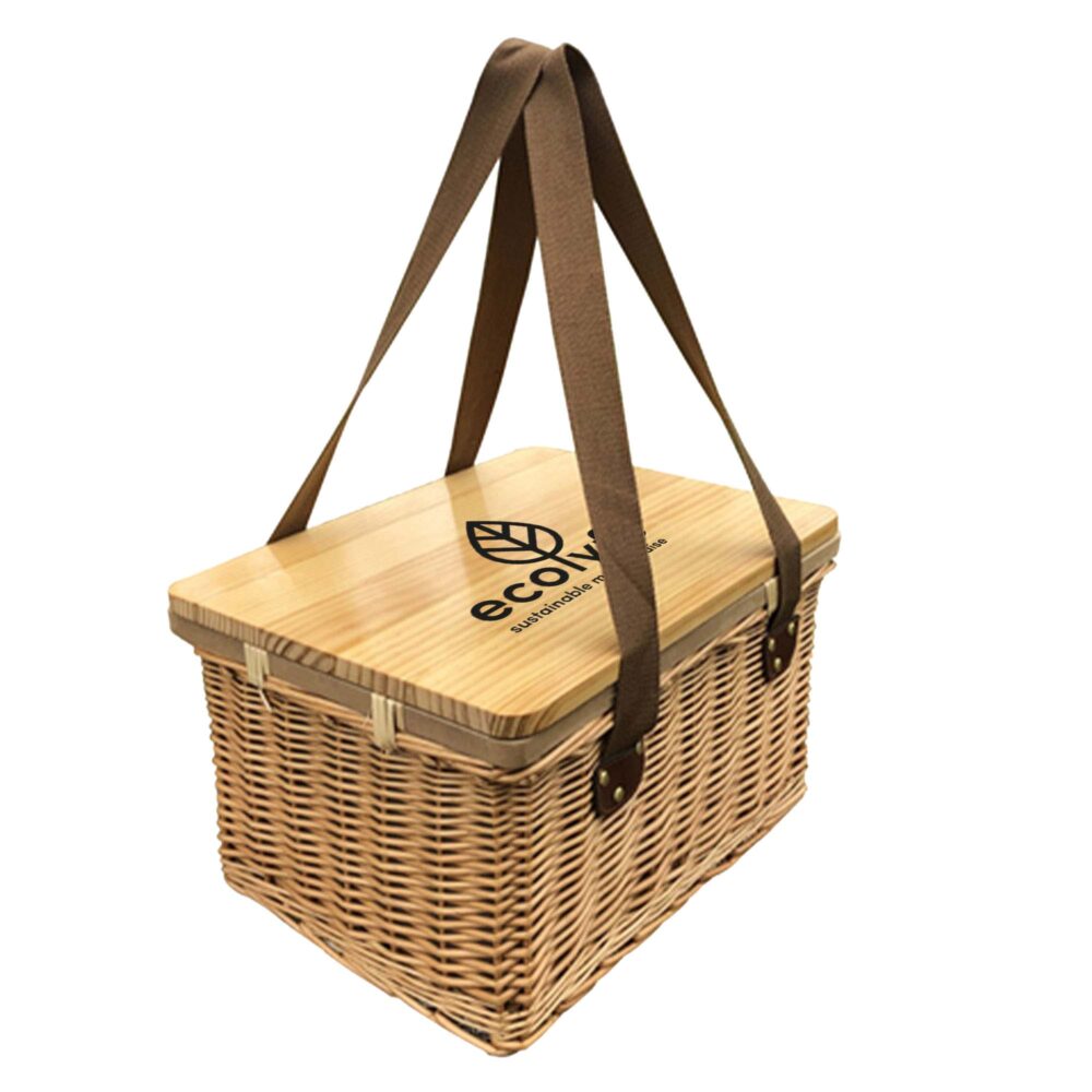 Wicker Picnic Basket Square