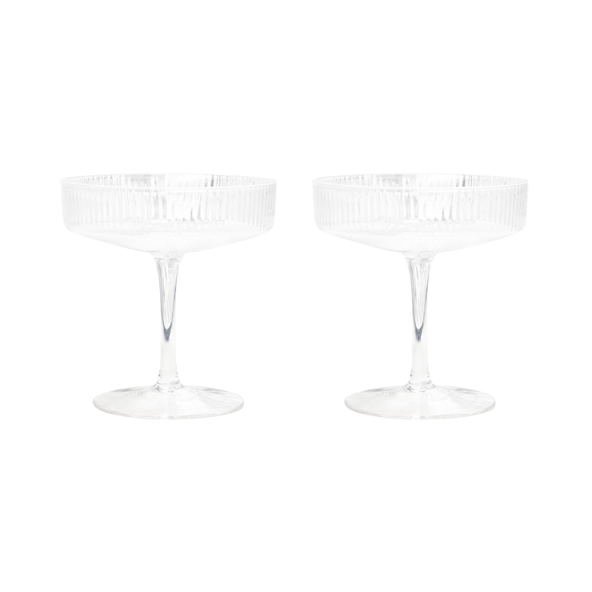 Hazel Ribbed Coupe Glasses Ecolyfe