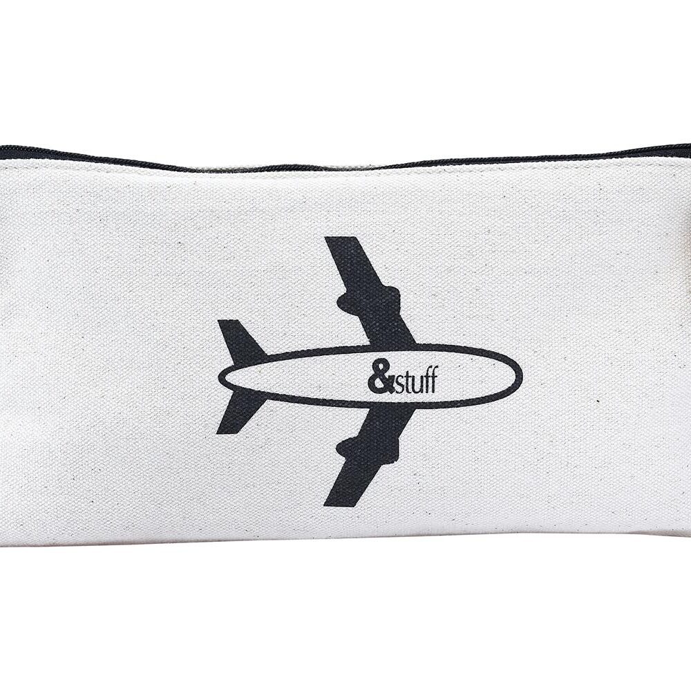 Calico Travel Pouch 12.5cm x 24.5cm