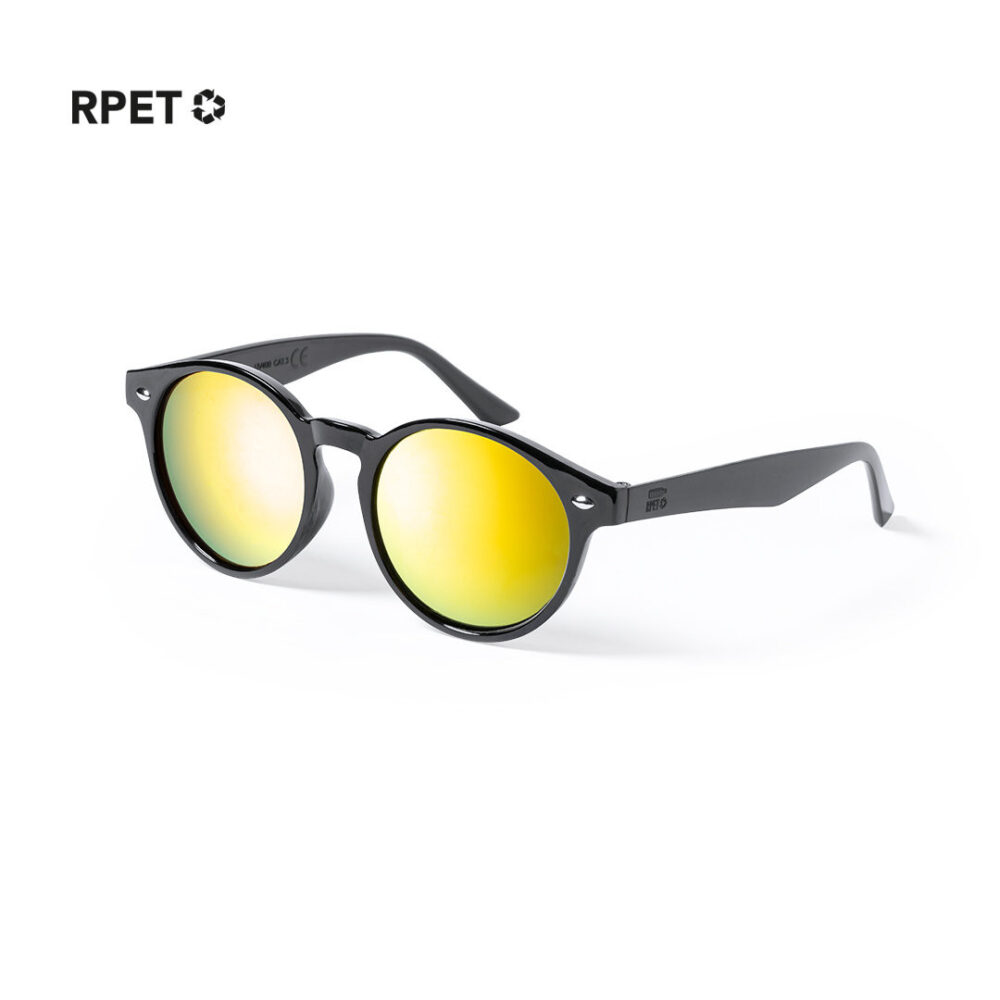 SUNGLASSES MADE FROM RPET MATERIALS WITH BLACK ,BLUE OR YELLOW LENSES POREN