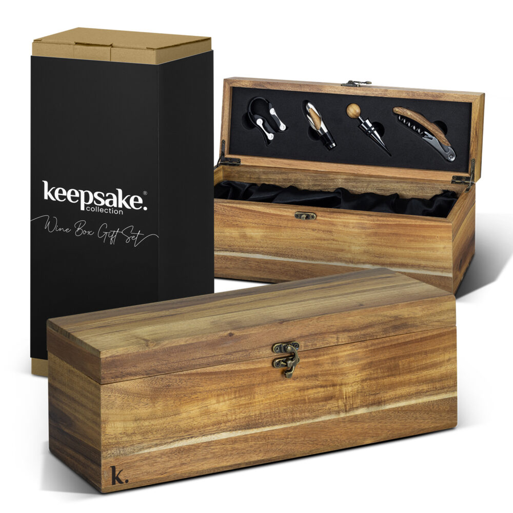 BRANDCRAFT Fantail Keepsake Wine Box Gift Set Model