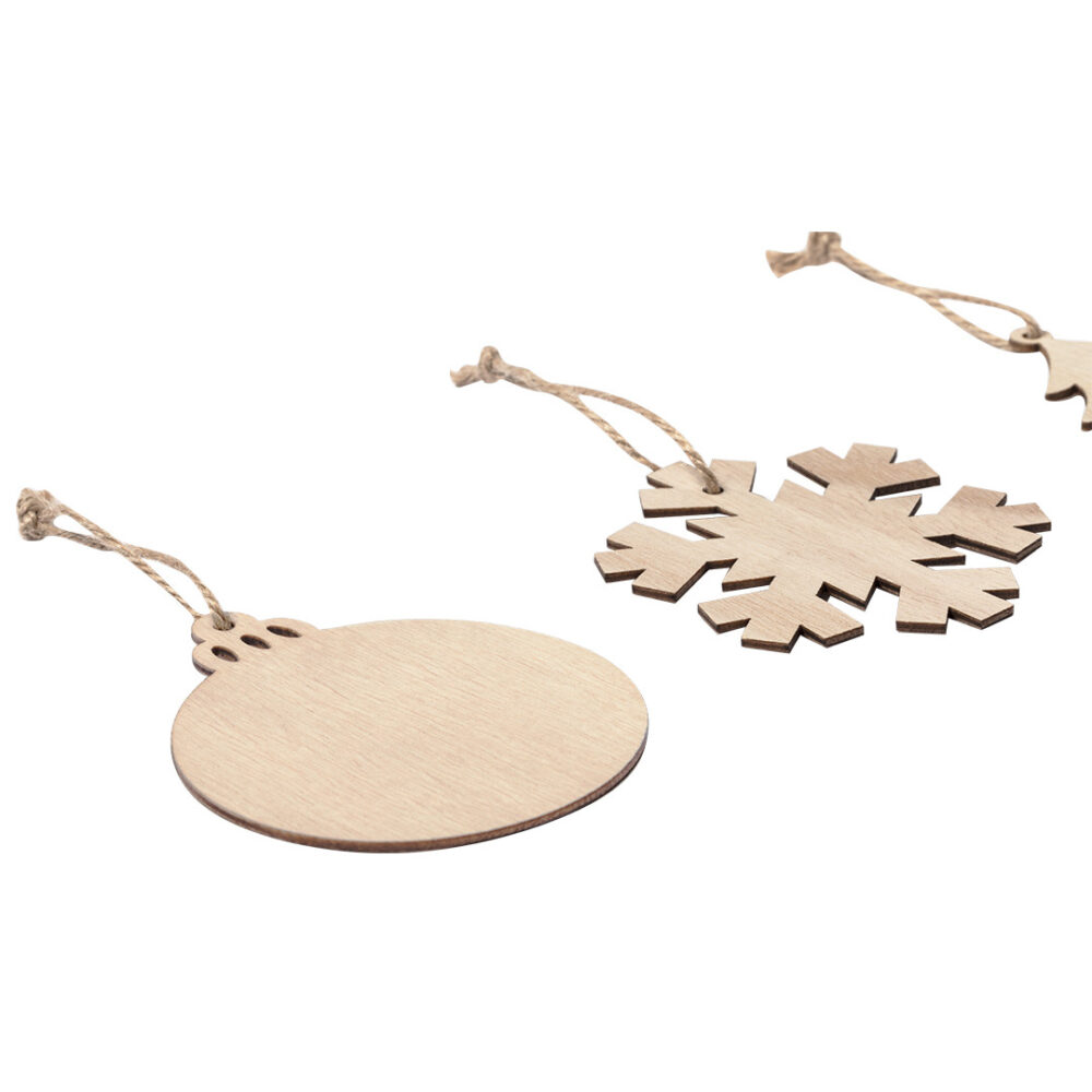 Alternative view of CHRISTMAS DECORATION WOODEN TREE / STAR / SNOW / BALL