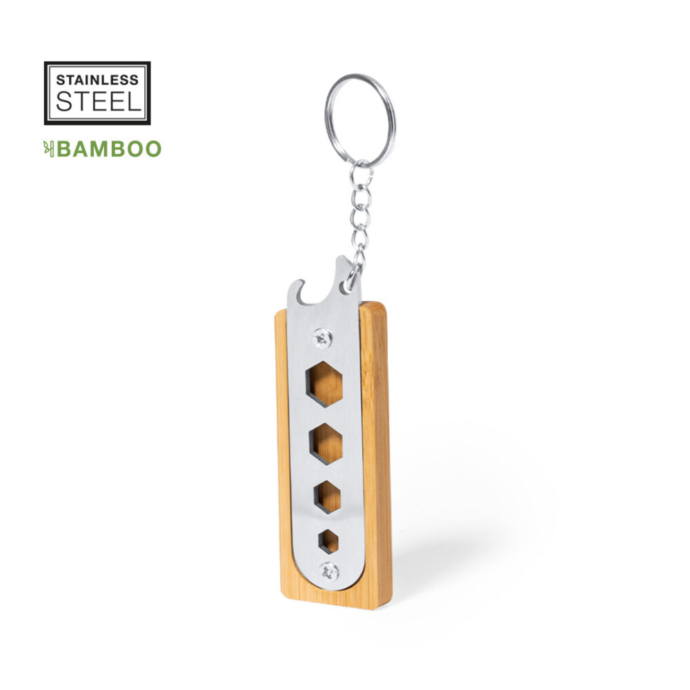MULTI TOOL KEY RING BAMBOO