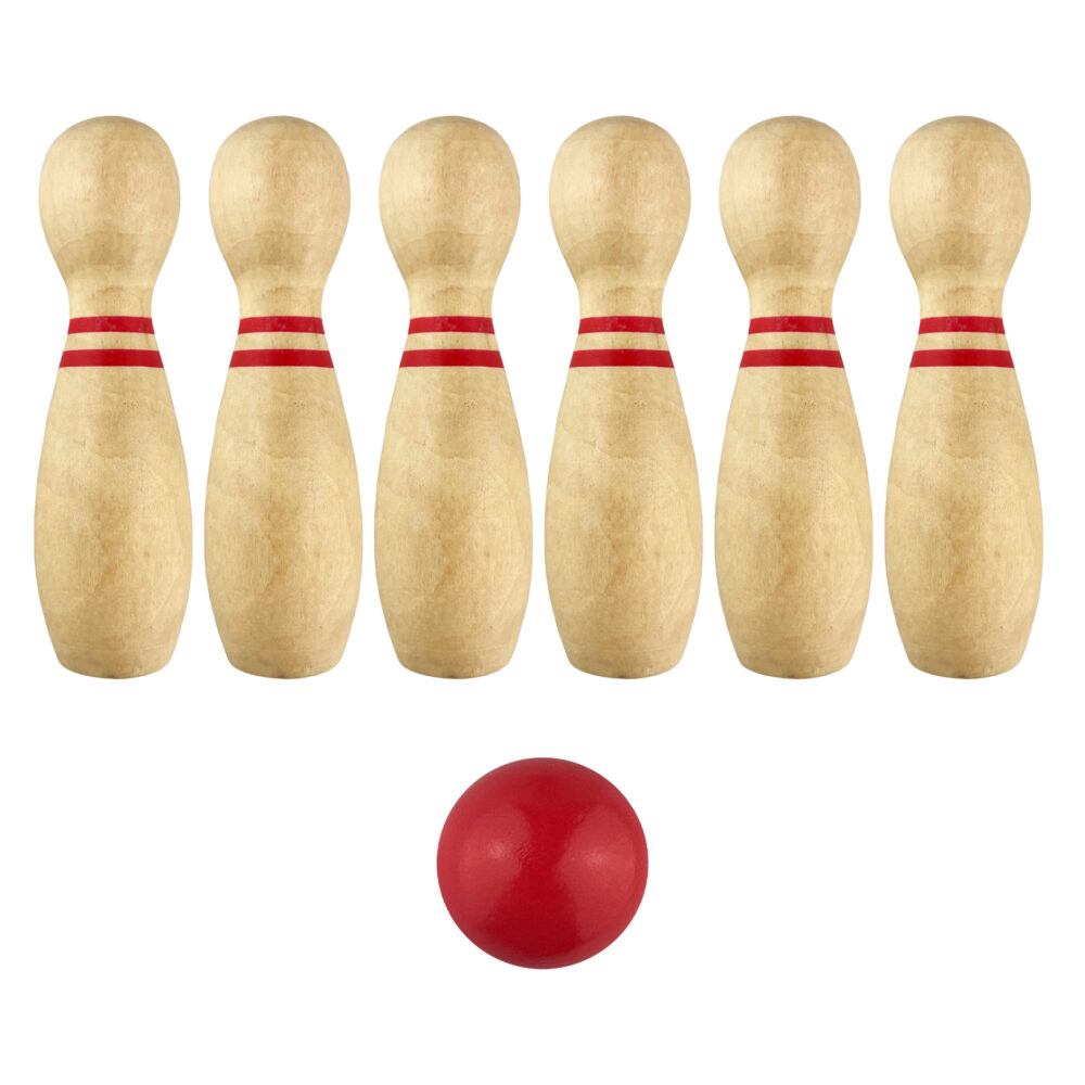 Alternative view of Wooden Bowling Set