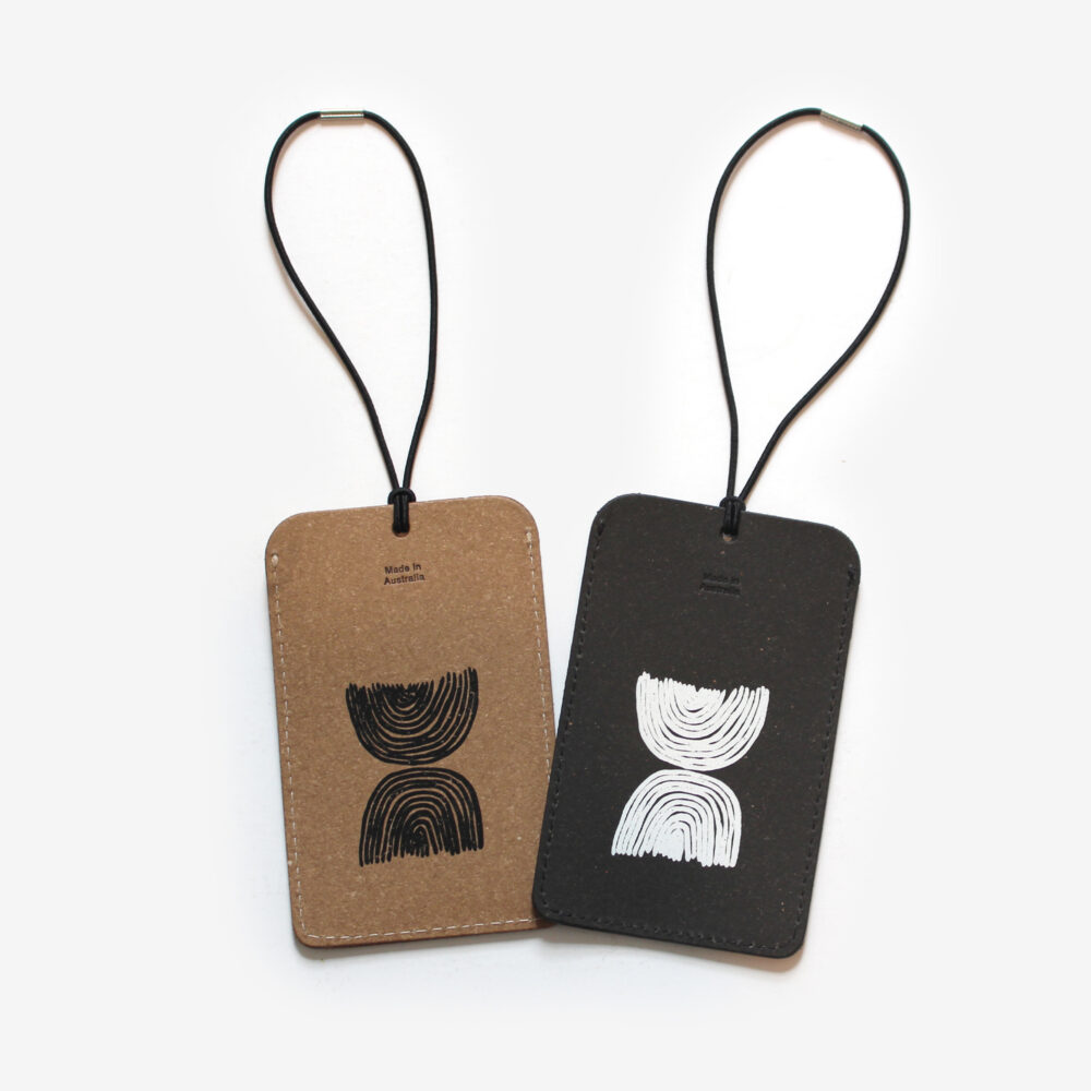 Alternative view of Aus Made Recycled Leather Luggage Tag, Duality – Lucy Simpson Collaboration