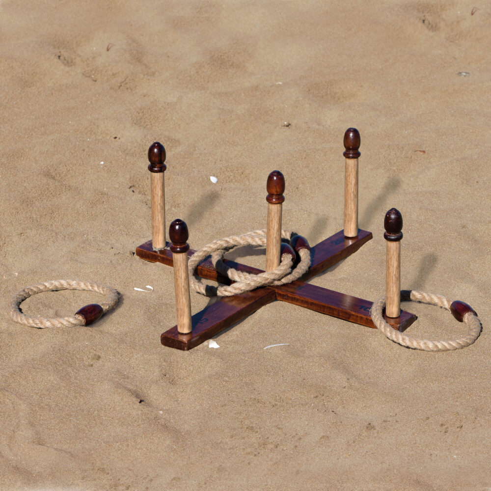 Alternative view of Backyard Quoits Set (Antique natural wood grain)