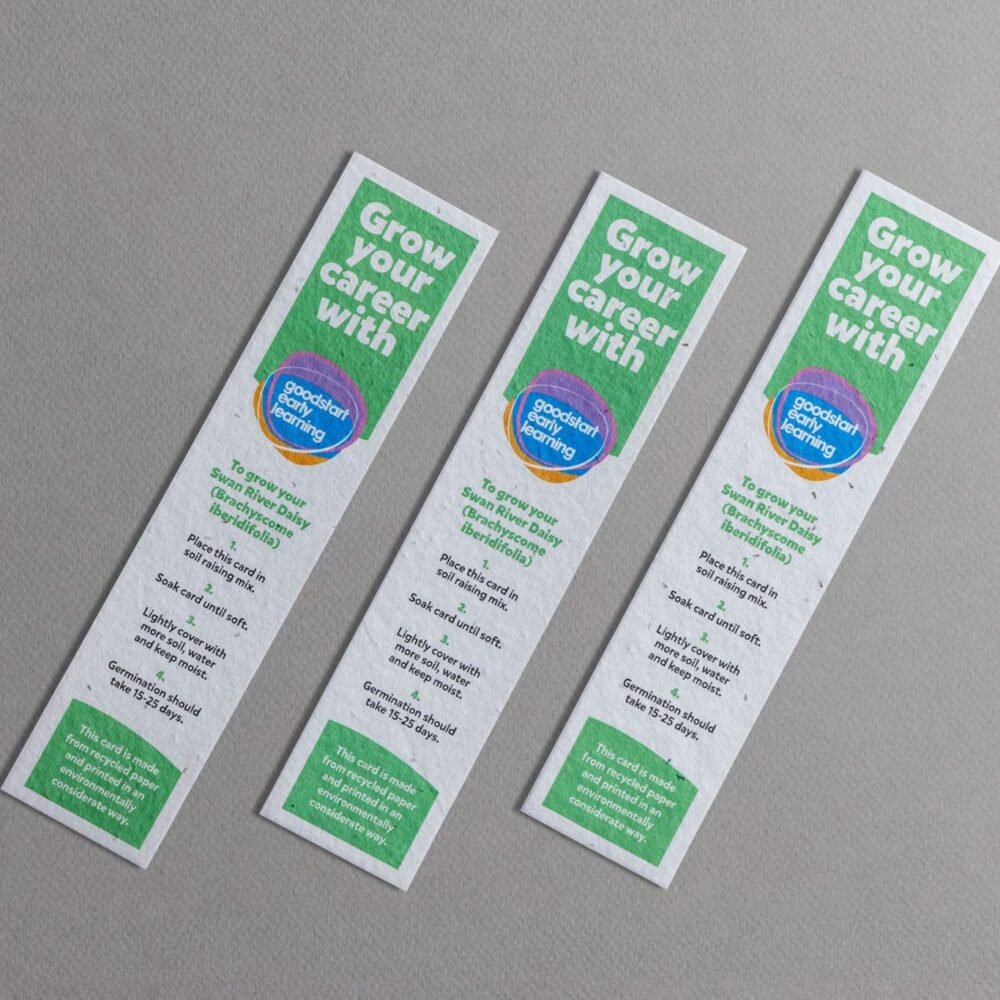 Alternative view of Seed Paper Bookmark