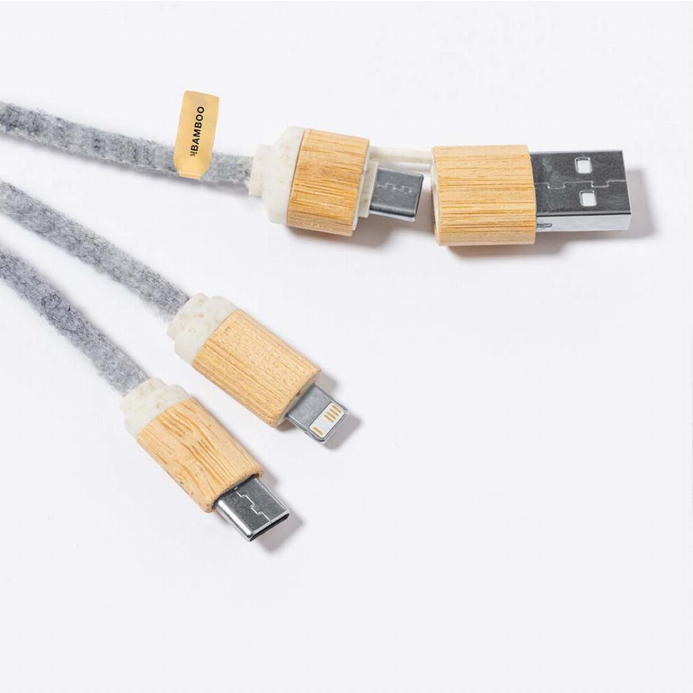 The Braxton (Charging cable made of bamboo and RPET felt) - Image 3