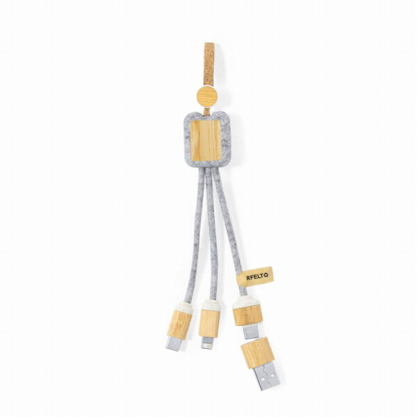 The Braxton (Charging cable made of bamboo and RPET felt)
