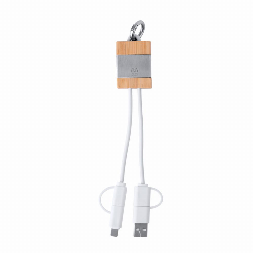 Alternative view of The Alsace Charging cable (made of bamboo and Recycled Aluminium)