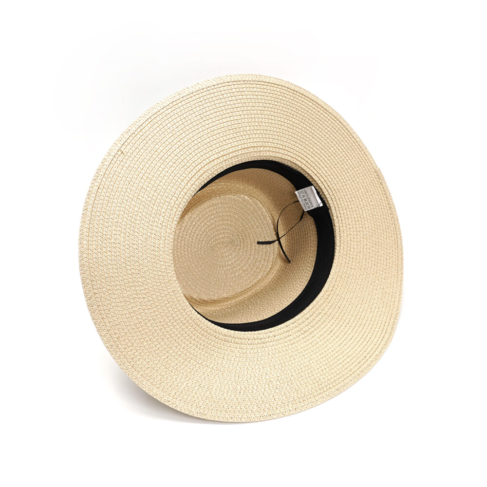 Alternative view of Bamboo Fiber Wide Brim Panama Straw Hat