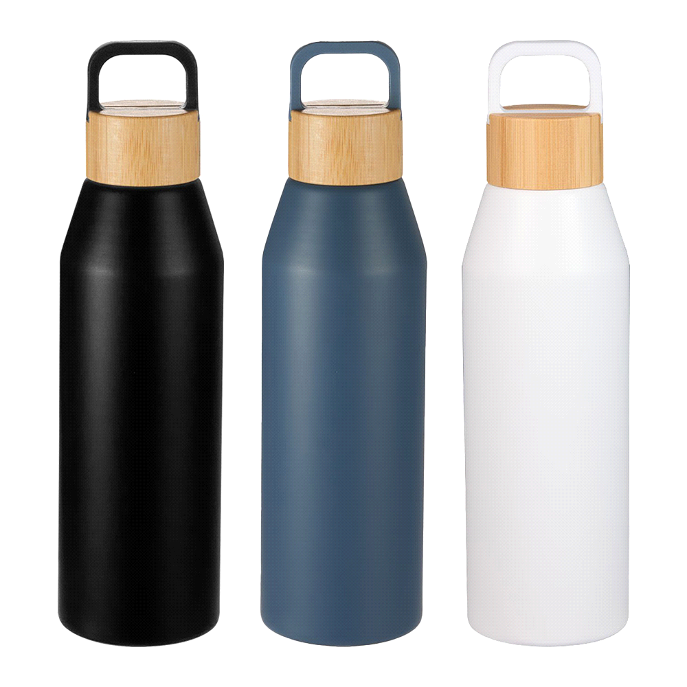 Aspen Recycled Alu Bottle with Bamboo Lid - 1L