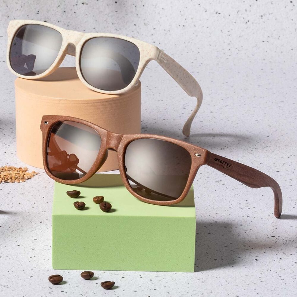 Alternative view of Sunglasses with Coffee Fiber Frame