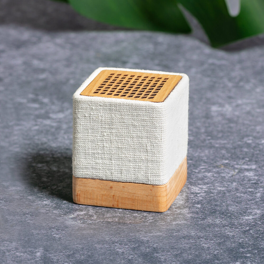 Alternative view of Organic Hemp and Wood Wireless Speaker
