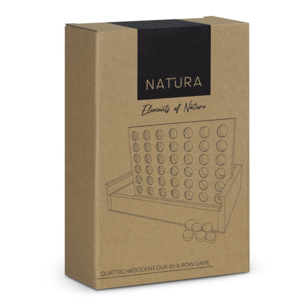 Alternative view of NATURA Quattro Wooden Four-in-a-Row Game
