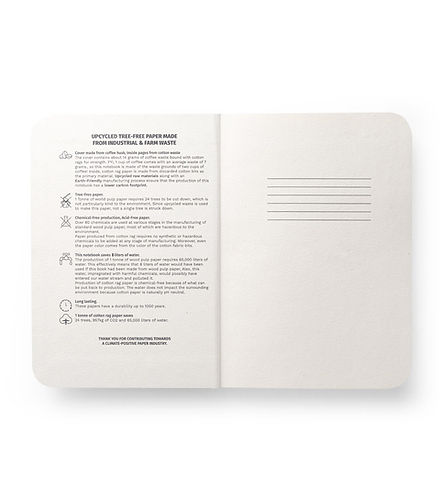 Alternative view of CoffeePad A5 Semi-Rigid Notepad (Coffee husk waste)