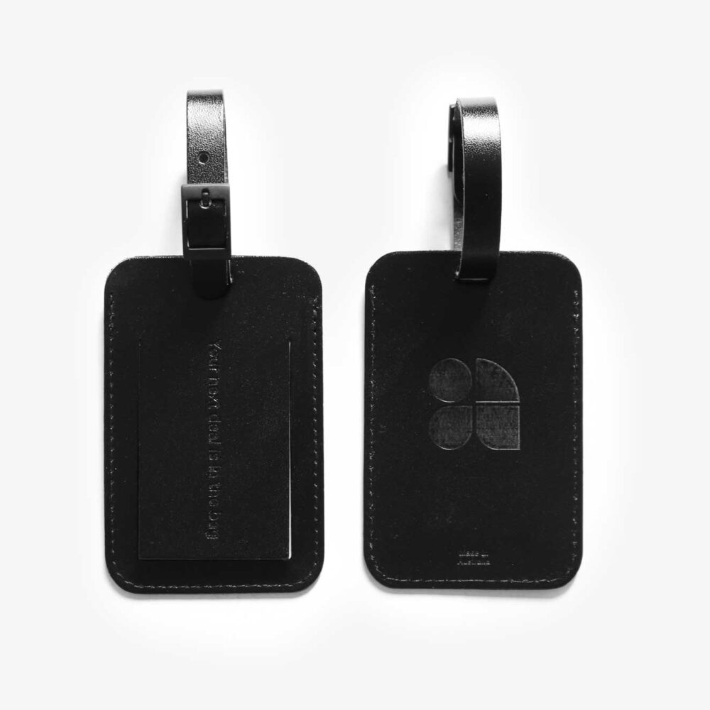 Recycled Leather Luggage Tag with Buckle (Made in Australia) - Image 3