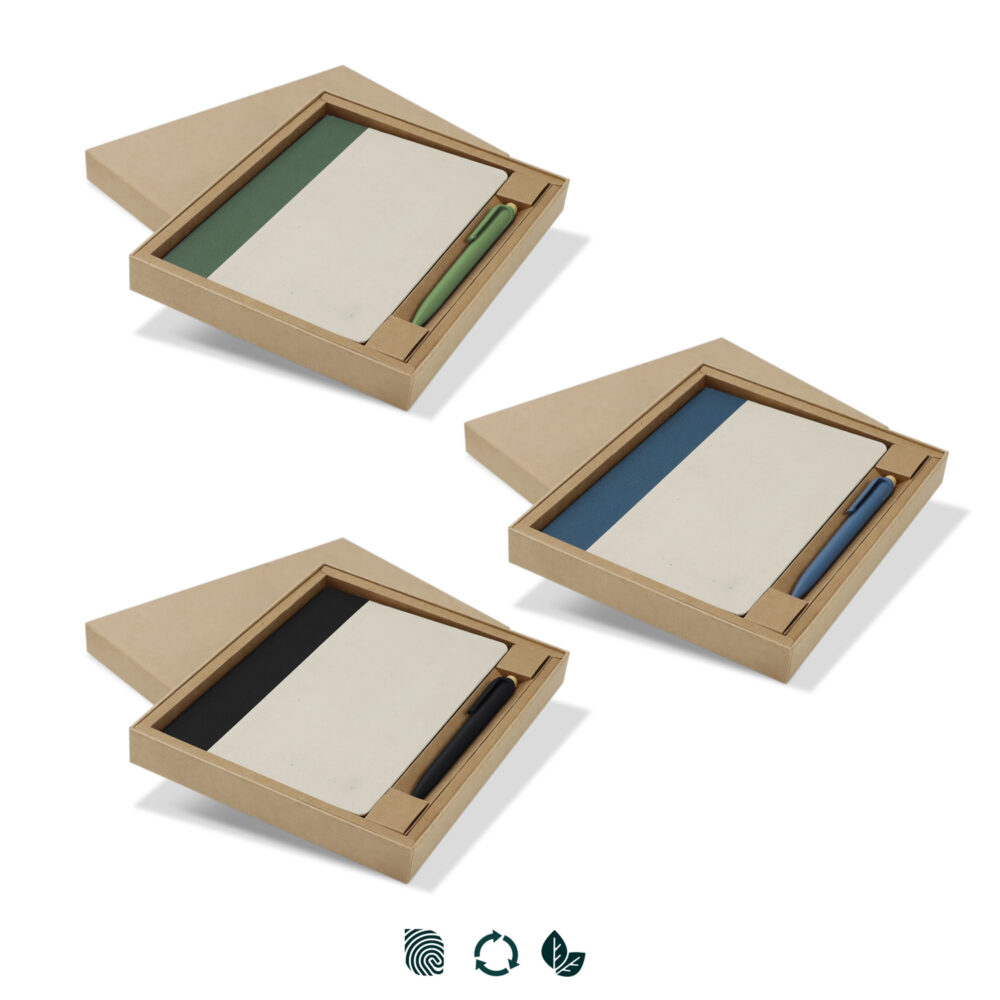 Paulo Notebook and Pen Gift Set (Sugarcane waste)