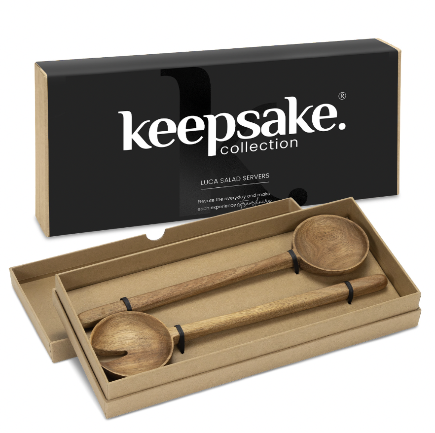 Luca Salad Servers (100% Acacia wood)
