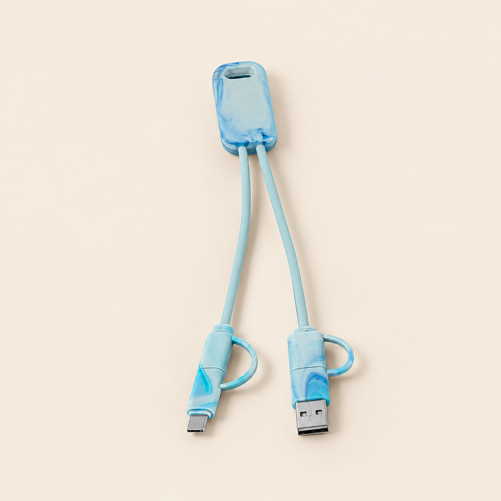 Berners – Superfast 6-in-1 USB cable in recycled PET (100% rPET)