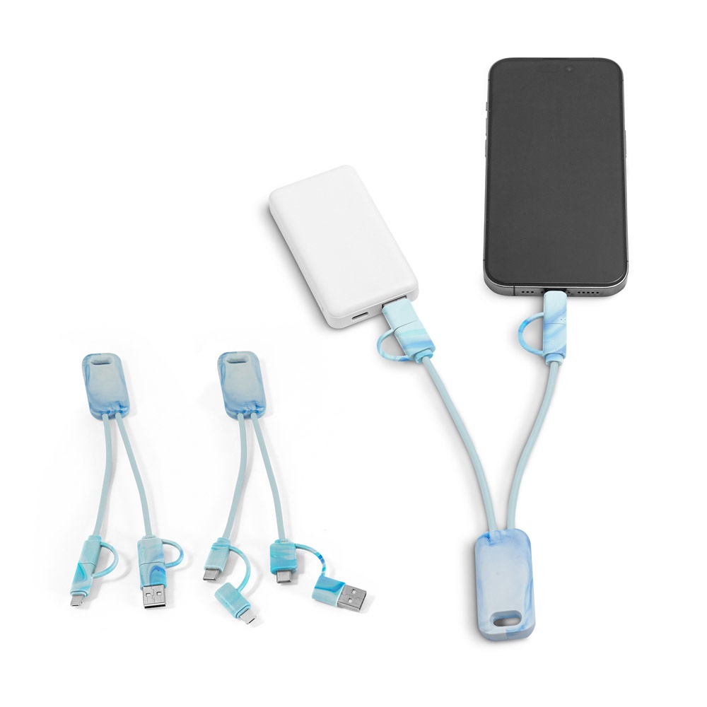 Alternative view of Berners – Superfast 6-in-1 USB cable in recycled PET (100% rPET)